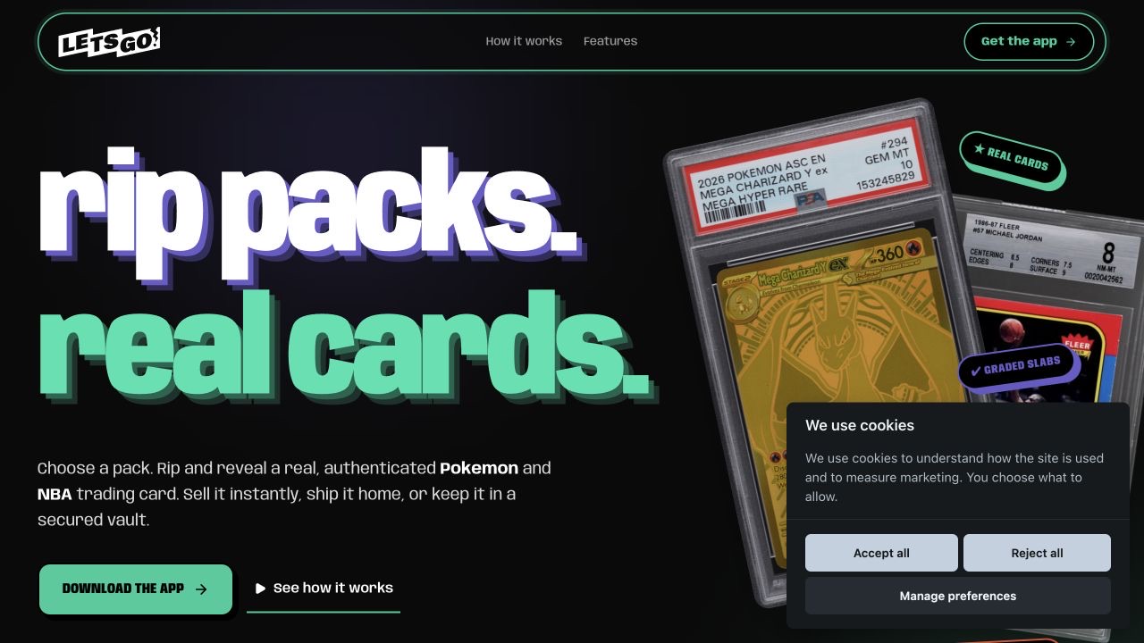 Let’s GO: public catalog and product overview, captured September 17, 2026